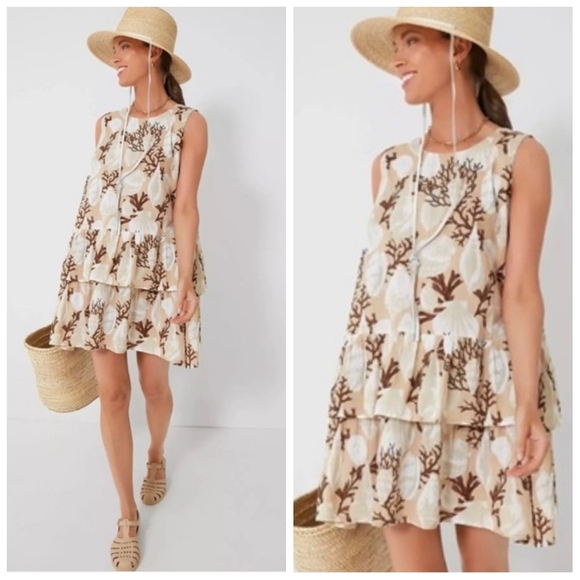 Tuckernuck Dresses & Skirts - Tuckernuck Sandy Shell Cover Up Dress Women's Small Beach Party Resort Vacation